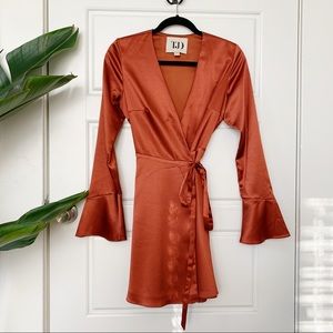 The Jetset Diaries Leo Silk Mini Wrap Dress